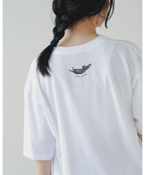 mmts(マミタス)の「【COLLABORATION】清水奈緒 / デコshake hands Tシャツ 旅行 レイヤード 洗濯可能 主役トップス ライブ(Tシャツ/カットソー・レディース・ブラック/ホワイト・S/M/L/XL)」の5枚目の写真