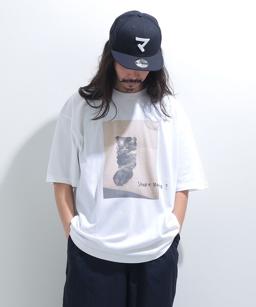 mmts(マミタス)の「【COLLABORATION】清水奈緒 / デコshake hands Tシャツ 旅行 レイヤード 洗濯可能 主役トップス ライブ(Tシャツ/カットソー・レディース・ブラック/ホワイト・S/M/L/XL)」の9枚目の写真