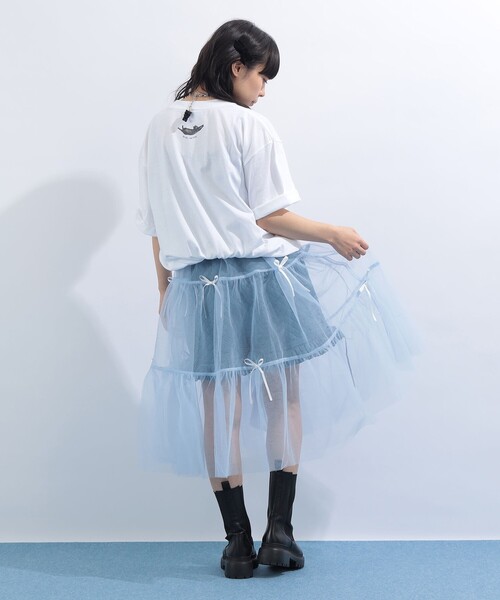 mmts(マミタス)の「【COLLABORATION】清水奈緒 / デコshake hands Tシャツ(Tシャツ/カットソー・レディース・ブラック/ホワイト・S/M/L/XL)」の3枚目の写真