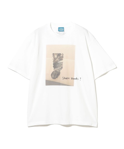 mmts(マミタス)の「【COLLABORATION】清水奈緒 / デコshake hands Tシャツ(Tシャツ/カットソー・レディース・ブラック/ホワイト・S/M/L/XL)」の4枚目の写真