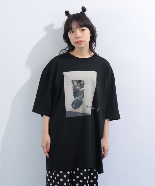 mmts（マミタス）の「【COLLABORATION】清水奈緒 / デコshake hands Tシャツ 旅行 レイヤード 洗濯可能 主役トップス ライブ（Tシャツ/カットソー・レディース・ブラック/ホワイト・S/M/L/XL）」の10枚目の写真