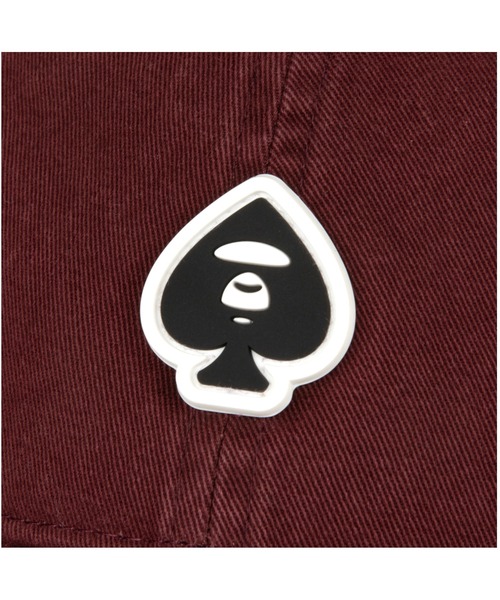 AAPE BY A BATHING APE（エーエイプバイアベイシングエイプ）の「AAPE NOW SPADES CAP（キャップ・メンズ・バーガンディー/ライトブラック・FREE）」の9枚目の写真
