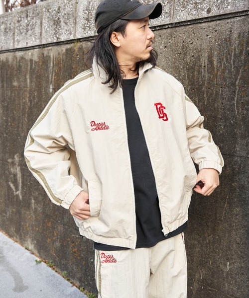 DISCUS ATHLETIC（ディスカス　アスレチック）の「DISCUS ATHLETIC ディスカス アスレティック ドロストトラックブルゾン（ブルゾン・メンズ・ネイビー/ブラック/アイボリー・M/L）」の5枚目の写真