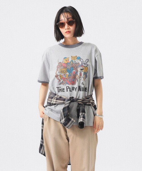 maturely(マチュアリー)の「【別注】HEAR MY NAME × maturely / プレイヤーズ プリント ショートスリーブ(Tシャツ/カットソー・レディース・アイボリー/グレー・1/0)」の2枚目の写真