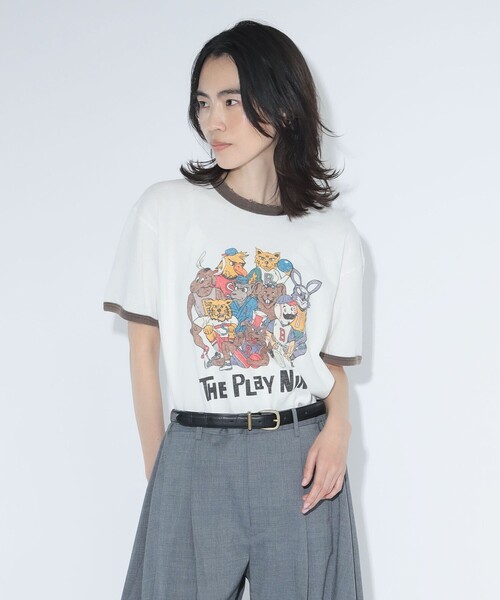 maturely(マチュアリー)の「【別注】HEAR MY NAME × maturely / プレイヤーズ プリント ショートスリーブ(Tシャツ/カットソー・レディース・アイボリー/グレー・1/0)」の1枚目の写真