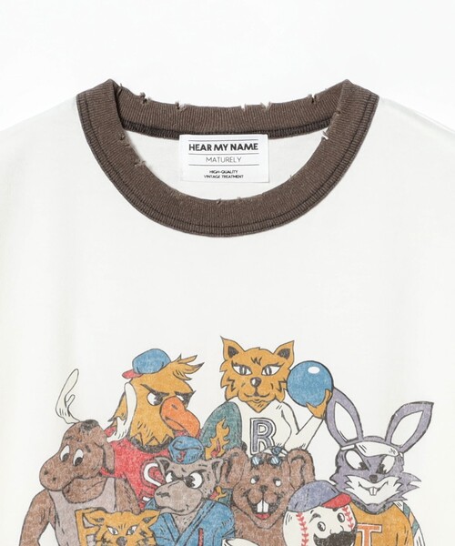 maturely(マチュアリー)の「【別注】HEAR MY NAME × maturely / プレイヤーズ プリント ショートスリーブ(Tシャツ/カットソー・レディース・アイボリー/グレー・1/0)」の15枚目の写真