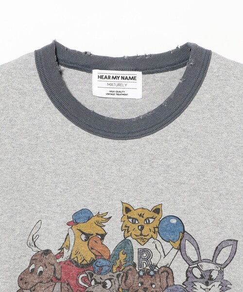 maturely(マチュアリー)の「【別注】HEAR MY NAME × maturely / プレイヤーズ プリント ショートスリーブ(Tシャツ/カットソー・レディース・アイボリー/グレー・1/0)」の8枚目の写真