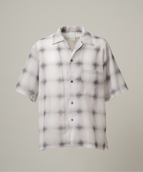 CASPER JOHN（キャスパージョン）の「See-through check shirts/シースルーチェックシャツ（シャツ/ブラウス・メンズ・ネイビー/ホワイト/ブラック・X-SMALL/LARGE/MEDIUM/SMALL）」の20枚目の写真