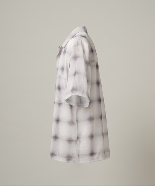 CASPER JOHN（キャスパージョン）の「See-through check shirts/シースルーチェックシャツ（シャツ/ブラウス・メンズ・ネイビー/ホワイト/ブラック・X-SMALL/LARGE/MEDIUM/SMALL）」の21枚目の写真