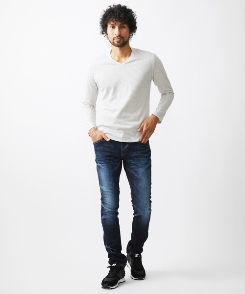 MICHEL KLEIN HOMME   （ミッシェルクランオム）の「《日本製》ブルーオーシャンデニムパンツ（デニムパンツ・メンズ・ネイビー・MEDIUM/LARGE/X-LARGE）」の12枚目の写真