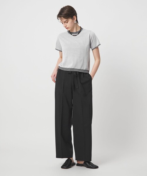 ASTRAET(アストラット)の「<ASTRAET>ポリエステル イージー ワイドテーパードパンツ(その他パンツ・レディース・ブラック/グレー・1/0)」の4枚目の写真