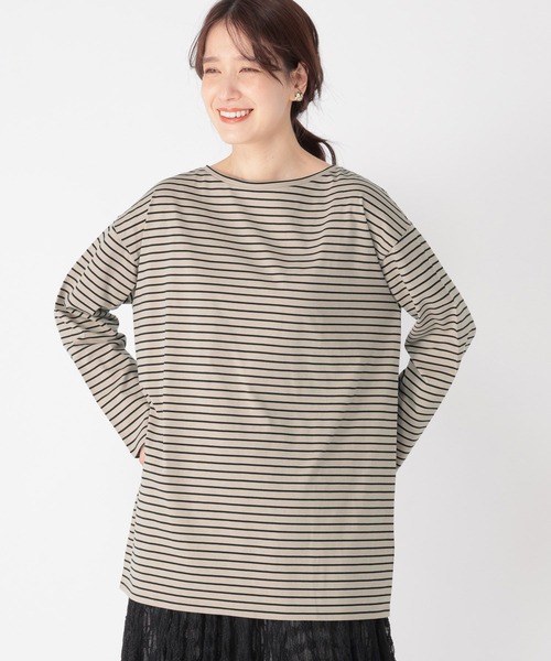 studio CLIP（スタディオクリップ）の「柔らかボーダーチュニックプルオーバー（Tシャツ/カットソー・レディース・その他1/その他2/その他3・FREE）」の8枚目の写真