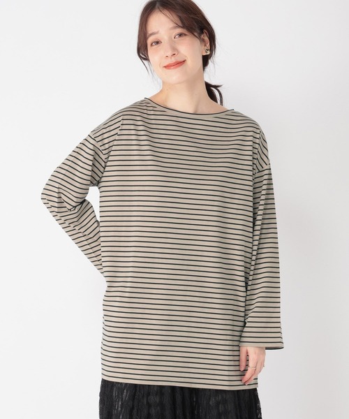 studio CLIP（スタディオクリップ）の「柔らかボーダーチュニックプルオーバー（Tシャツ/カットソー・レディース・その他1/その他2/その他3・FREE）」の9枚目の写真