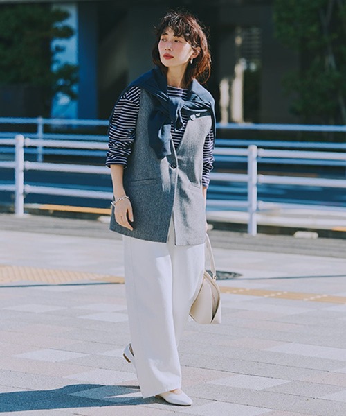 studio CLIP（スタディオクリップ）の「柔らかボーダーチュニックプルオーバー（Tシャツ/カットソー・レディース・その他1/その他2/その他3・FREE）」の18枚目の写真