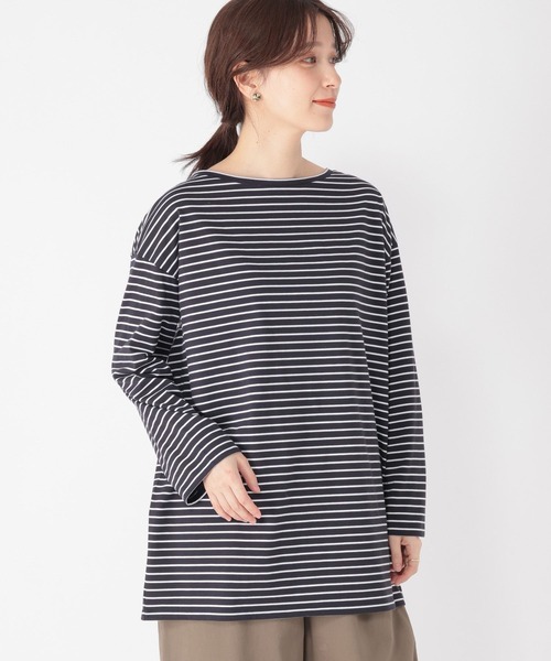 studio CLIP（スタディオクリップ）の「柔らかボーダーチュニックプルオーバー（Tシャツ/カットソー・レディース・その他1/その他2/その他3・FREE）」の20枚目の写真