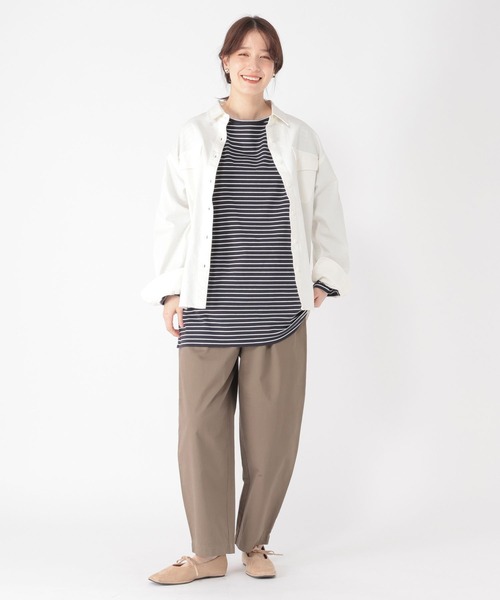 studio CLIP（スタディオクリップ）の「柔らかボーダーチュニックプルオーバー（Tシャツ/カットソー・レディース・その他1/その他2/その他3・FREE）」の21枚目の写真