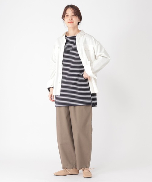 studio CLIP（スタディオクリップ）の「柔らかボーダーチュニックプルオーバー（Tシャツ/カットソー・レディース・その他1/その他2/その他3・FREE）」の22枚目の写真