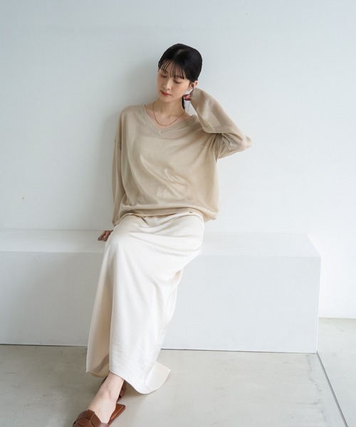 meilmada(メイルマダ)の「ヴィンテージサテンスカート(スカート・レディース・アイボリー/ブラック・SMALL/MEDIUM)」の11枚目の写真