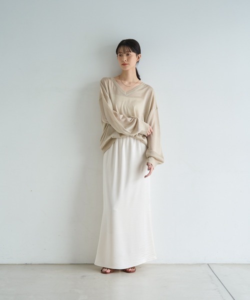 meilmada(メイルマダ)の「ヴィンテージサテンスカート(スカート・レディース・アイボリー/ブラック・SMALL/MEDIUM)」の14枚目の写真
