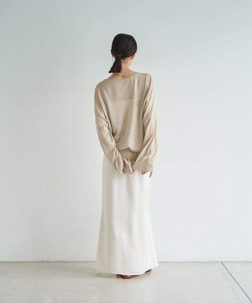 meilmada(メイルマダ)の「ヴィンテージサテンスカート(スカート・レディース・アイボリー/ブラック・SMALL/MEDIUM)」の12枚目の写真