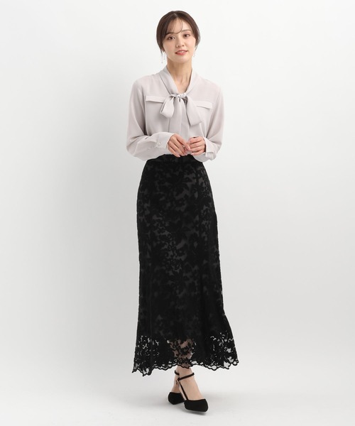 Andemiu(アンデミュウ)の「ポケツキボウタイブラウス646224(シャツ/ブラウス・レディース・オフホワイト/ライトグレー/ブルー/ネイビー・FREE)」の22枚目の写真