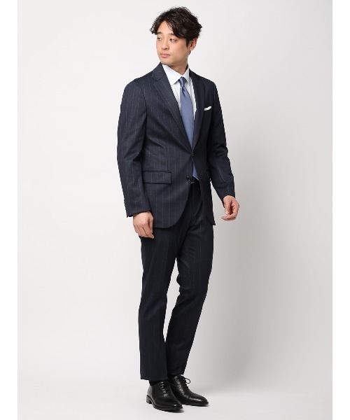 SUIT SQUARE（スーツスクエア）の「SMACTIVE ジャケット ウォッシャブル ストレッチ TRジャージー ストライプ（テーラードジャケット・メンズ・グレー/ネイビー・SS/S/M/L/LL/3L）」の7枚目の写真