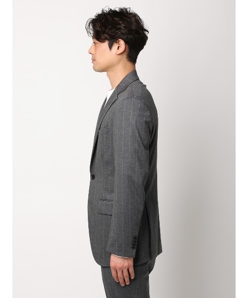 SUIT SQUARE（スーツスクエア）の「SMACTIVE ジャケット ウォッシャブル ストレッチ TRジャージー ストライプ（テーラードジャケット・メンズ・グレー/ネイビー・SS/S/M/L/LL/3L）」の10枚目の写真