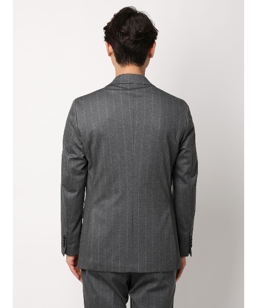SUIT SQUARE（スーツスクエア）の「SMACTIVE ジャケット ウォッシャブル ストレッチ TRジャージー ストライプ（テーラードジャケット・メンズ・グレー/ネイビー・SS/S/M/L/LL/3L）」の11枚目の写真
