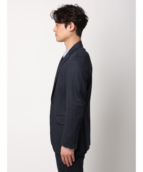 SUIT SQUARE（スーツスクエア）の「SMACTIVE ジャケット ウォッシャブル ストレッチ TRジャージー ストライプ（テーラードジャケット・メンズ・グレー/ネイビー・SS/S/M/L/LL/3L）」の18枚目の写真