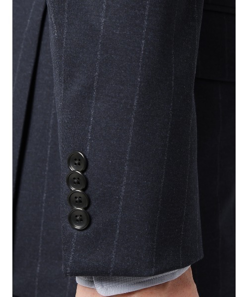 SUIT SQUARE（スーツスクエア）の「SMACTIVE ジャケット ウォッシャブル ストレッチ TRジャージー ストライプ（テーラードジャケット・メンズ・グレー/ネイビー・SS/S/M/L/LL/3L）」の22枚目の写真
