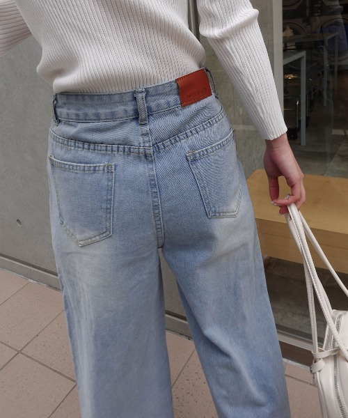 CORNERS（コーナーズ）の「ダメージレースデニムパンツ（デニムパンツ・レディース・ブルー・L/M/XL）」の11枚目の写真