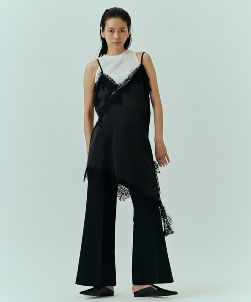 DRWCYS（ドロシーズ）の「アシメレースサテンロングキャミ（キャミソール・レディース・モカ/ブラック/アイボリー・FREE）」の19枚目の写真