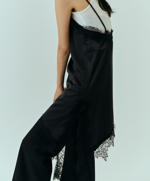 DRWCYS（ドロシーズ）の「アシメレースサテンロングキャミ（キャミソール・レディース・モカ/ブラック/アイボリー・FREE）」の18枚目の写真