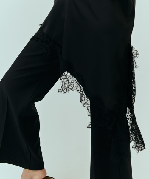 DRWCYS（ドロシーズ）の「アシメレースサテンロングキャミ（キャミソール・レディース・モカ/ブラック/アイボリー・FREE）」の21枚目の写真