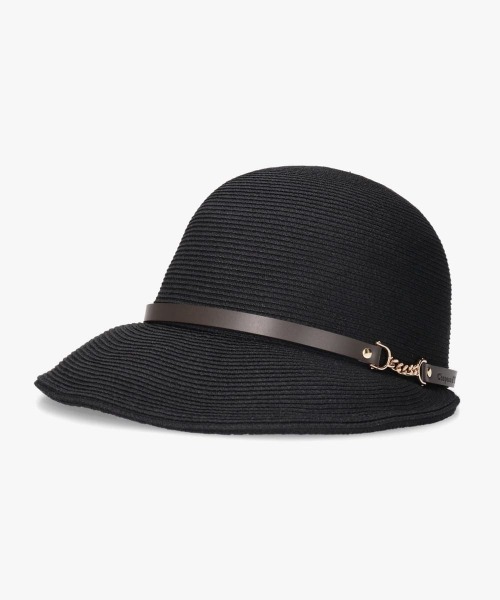 Chapeau d' O(シャポードオー)の「Chapeau d' O Si_Braid Bit Wide Cap / シャポードオー(キャップ・レディース・ベージュ/ブラック/ブルー・M/57.5cm)」の4枚目の写真