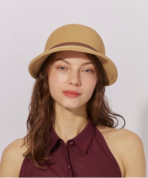 Chapeau d' O(シャポードオー)の「Chapeau d' O Si_Braid Bit Wide Cap / シャポードオー(キャップ・レディース・ベージュ/ブラック/ブルー・M/57.5cm)」の7枚目の写真