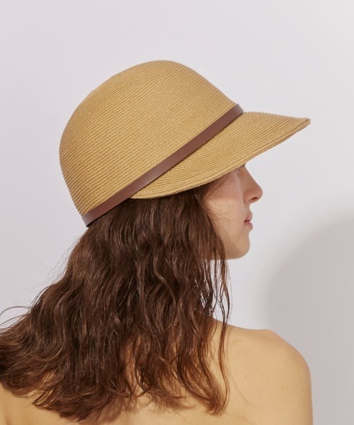 Chapeau d' O(シャポードオー)の「Chapeau d' O Si_Braid Bit Wide Cap / シャポードオー(キャップ・レディース・ベージュ/ブラック/ブルー・M/57.5cm)」の10枚目の写真