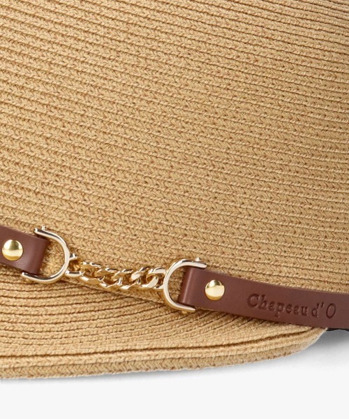 Chapeau d' O(シャポードオー)の「Chapeau d' O Si_Braid Bit Wide Cap / シャポードオー(キャップ・レディース・ベージュ/ブラック/ブルー・M/57.5cm)」の20枚目の写真