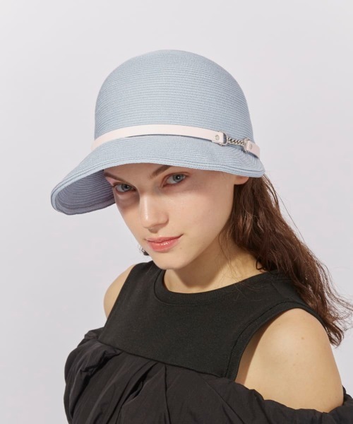 Chapeau d' O(シャポードオー)の「Chapeau d' O Si_Braid Bit Wide Cap / シャポードオー(キャップ・レディース・ベージュ/ブラック/ブルー・M/57.5cm)」の21枚目の写真