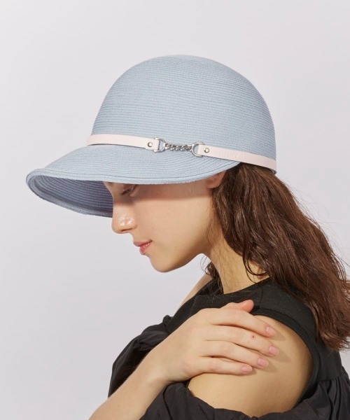 Chapeau d' O(シャポードオー)の「Chapeau d' O Si_Braid Bit Wide Cap / シャポードオー(キャップ・レディース・ベージュ/ブラック/ブルー・M/57.5cm)」の22枚目の写真