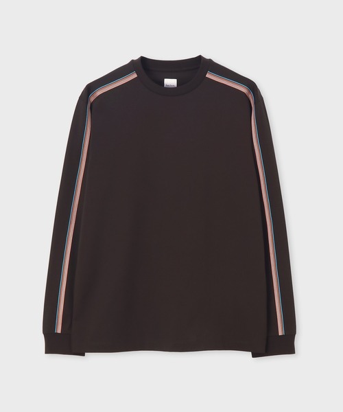 Paul Smith(ポールスミス)の「シグネチャーストライプテープ 長袖Tシャツ / 163503 049X(Tシャツ/カットソー・メンズ・ダークグレー/ホワイト・SMALL/X-LARGE/LARGE/MEDIUM)」の2枚目の写真