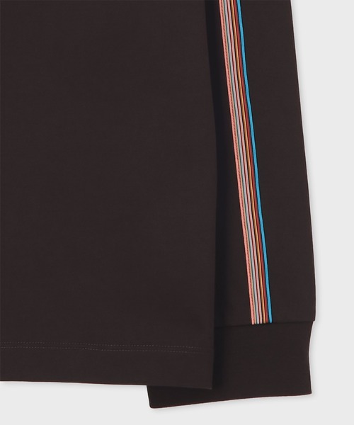 Paul Smith(ポールスミス)の「シグネチャーストライプテープ 長袖Tシャツ / 163503 049X(Tシャツ/カットソー・メンズ・ダークグレー/ホワイト・SMALL/X-LARGE/LARGE/MEDIUM)」の4枚目の写真