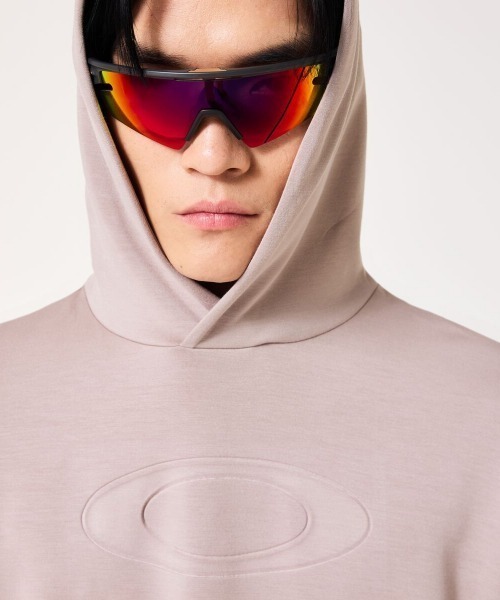 OAKLEY(オークリー)の「オークリー OAKLEY ENHANCE QD FLEECE L/S HOODY 5.0(パーカー・メンズ・ブルーグレー/スモークピンク/グレー・LL/3L/M/L)」の10枚目の写真