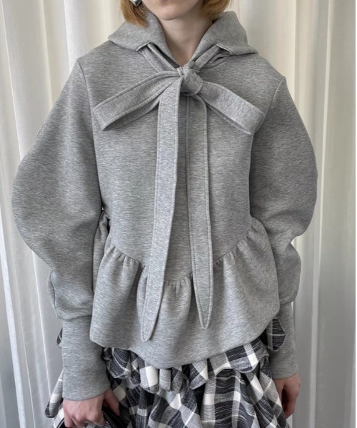 Front Ribbon Boundary Turn‑tops — блузон с лентой спереди
