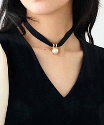 MEDE19F（メデジュウキュウ）の「ＭＥＤＥ１９Ｆ　高山都さんコラボ　ガラスパール遣いのシルクリボンチョーカー（チョーカー）」