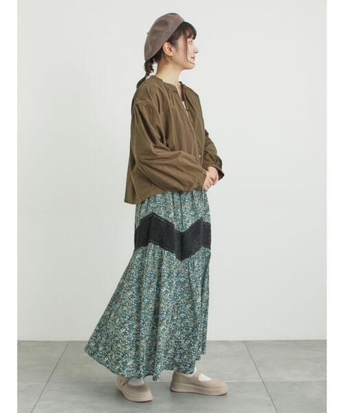 Samansa Mos2(サマンサ モスモス)の「柄アソートティアードレーススカート(スカート・レディース・ミント/オフホワイト/ブラック・F)」の15枚目の写真