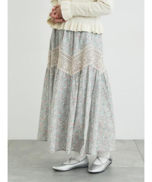 Samansa Mos2(サマンサ モスモス)の「柄アソートティアードレーススカート(スカート・レディース・ミント/オフホワイト/ブラック・F)」の18枚目の写真