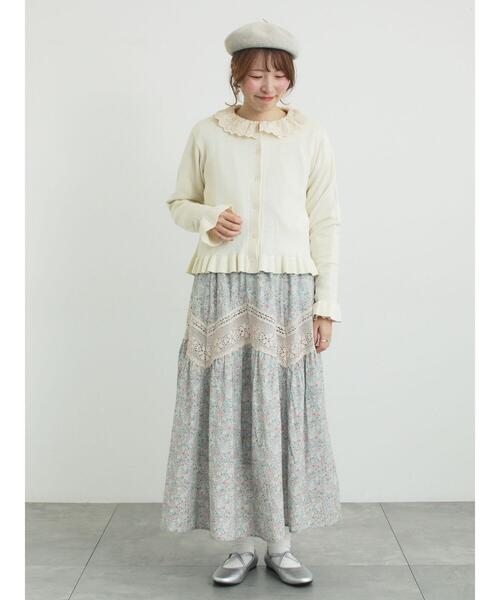 Samansa Mos2(サマンサ モスモス)の「柄アソートティアードレーススカート(スカート・レディース・ミント/オフホワイト/ブラック・F)」の19枚目の写真