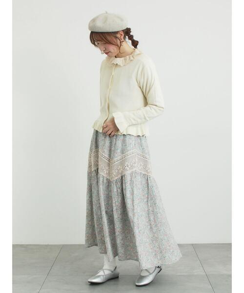 Samansa Mos2(サマンサ モスモス)の「柄アソートティアードレーススカート(スカート・レディース・ミント/オフホワイト/ブラック・F)」の21枚目の写真