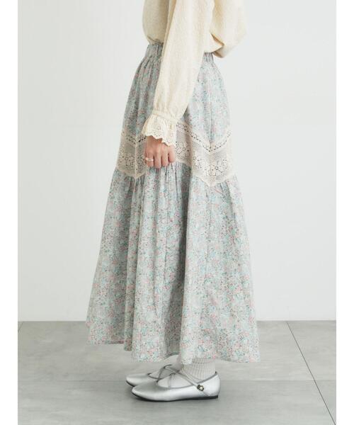 SamansaMos2 柄アソートティアードレーススカート Samansa Mos2｜柄アソートティアードレーススカート | Rakuten Fashion